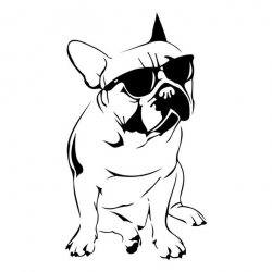 French Bulldog graphics design SVG DXF EPS by vectordesign on Zibbet