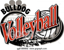 EPS Illustration - Bulldog volleyball. Vector Clipart gg81889892 ...