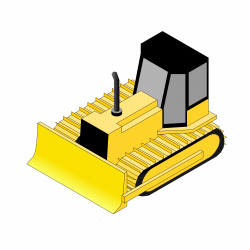 Clipart - Isometric bulldozer Animation