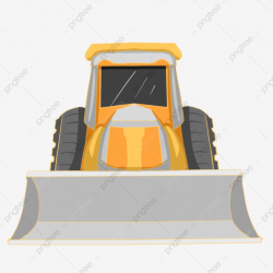 Yellow Bulldozer Hand Drawn Vehicle Cartoon Construction ...