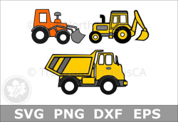 Construction SVG / Construction Clipart / Dump Truck SVG / Bulldozer ...
