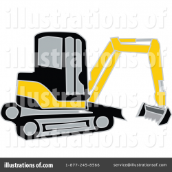 Bulldozer Clipart #1096870 - Illustration by Dennis Holmes Designs