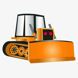 Cartoon Bulldozer, Building, Engineering, Free To Pull PNG and PSD ...