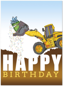 Dozer Surprise Birthday Card | Construction Birthday Cards | Posty Cards