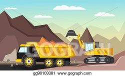 Vector Art - Mining industry orthogonal illustration ...