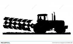 Tractor Silhouette Illustration 22681486 - Megapixl