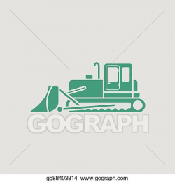 Vector Art - Icon of construction bulldozer. Clipart Drawing ...