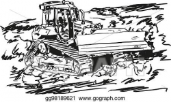 Vector Stock - Bulldozer. Clipart Illustration gg98189621 - GoGraph