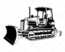 Bulldozer clipart | Etsy