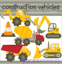 Construction Vehicles Clipart Set -Personal and Limited ...