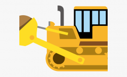 Excovator Clipart Construction Vehicle - Bulldozer ...