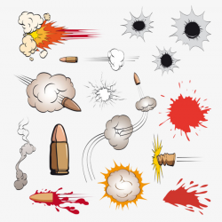 Cartoon Bullet Collection, Bullet, Design, Explosion PNG Image and ...