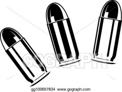 Vector Art - Set of bullets for pistol. Clipart Drawing gg100657834 ...