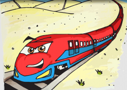 Draw a FAST Cartoon Train - Animated Trains for Kids - YouTube