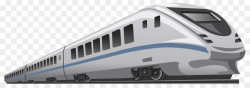 Train Rail transport High-speed rail Clip art - The blue stripe is ...