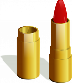 Clipart - gold lipstick
