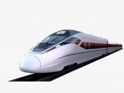 Silhouette Of High-speed Rail, High Iron Pattern, Bullet Train ...