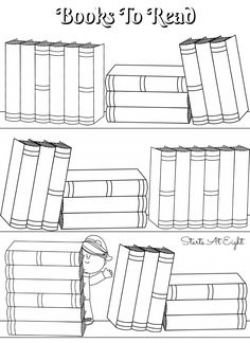 stack of books clip art | of Books Clip Art Image - black and white ...