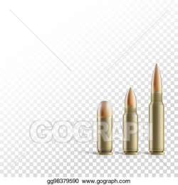Clip Art - Cartridge with a bullet from a pistol, machine gun, and ...