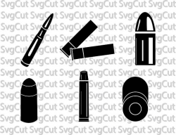 Bullets SVG, Bullet vector, Ammo Ammunition Clipart Shotgun shell ...