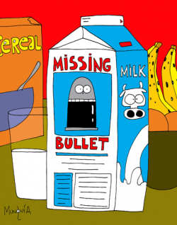 Missing Bullet By Munguia | Media & Culture Cartoon | TOONPOOL