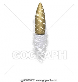 Drawing - Flying bullet with track . Clipart Drawing gg53639657 ...