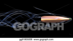 Clip Art - Flying bullet with air trail. Stock Illustration ...