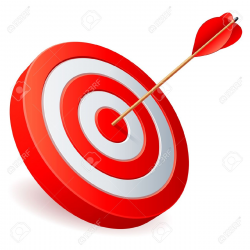 Bullseye Target With Arrow Clipart