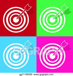 Vector Illustration - Bullseye colors. Stock Clip Art gg71193435 ...