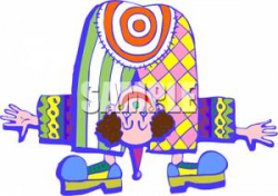 Colorful Clown Bending Over with a Bullseye on His Britches ...