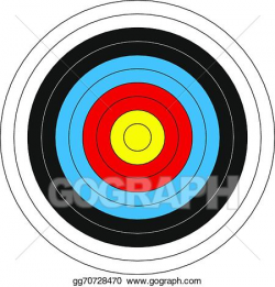 Vector Illustration - Colorful bullseye target. Stock Clip Art ...