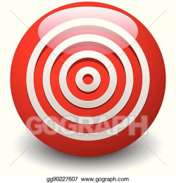 Vector Art - Red target, bullseye, accuracy, precision icon ...
