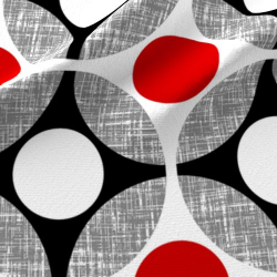 UK Mod Geometric Bullseye in red + white by Su_G fabric - su_g ...