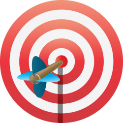 An arrow hitting the bullseye. - stock photo free