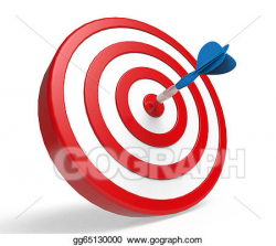 Stock Illustration - Blue dart on red target. Clipart Drawing ...