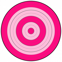 Target clipart pink - Pencil and in color target clipart pink