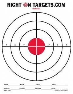 150 RED BULLSEYE Shooting Targets (3 8.5x11 PADS OF 50) NEW TARGET ...