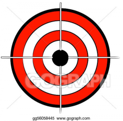 Stock Illustrations - Red white and black bullseye target . Stock ...