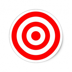 Red Bullseye Target Classic Round Sticker | Zazzle.com