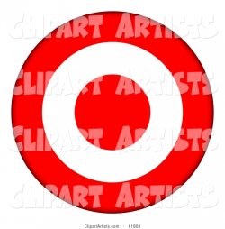 3d Red And White 3 Ring Bullseye Target Clipart by ShazamImages