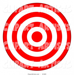 3d Red And White 7 Ring Bullseye Target Clipart by ShazamImages