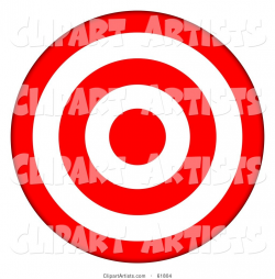 3d Red And White 5 Ring Bullseye Target Clipart by ShazamImages