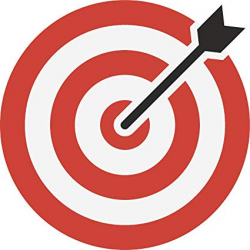 Amazon.com: Simple Bullseye Arrow Archery Target Cartoon Icon Vinyl ...