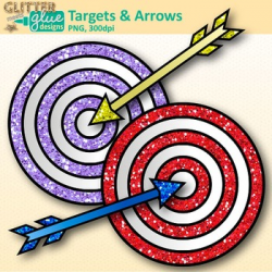 Target & Arrow Clip Art | Rainbow Bullseye Graphics for Learning ...