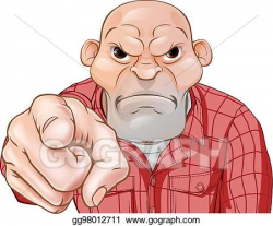 Vector Stock - Angry thug pointing. Clipart Illustration gg98012711 ...