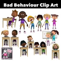 Bad Behaviour Kids Clip Art 16 Color Images | Colour images, Clip ...