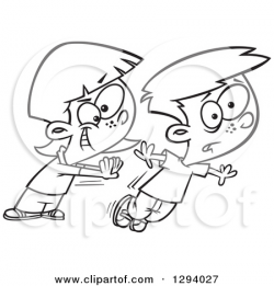 Bully clipart black and white