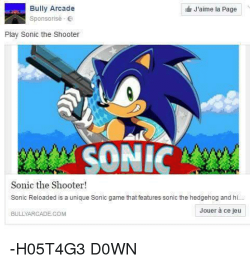 J'aime La Page Bully Arcade Sponsorisé Play Sonic the Shooter SONIC ...