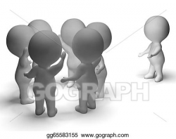 Drawing - Excluded from group 3d character shows bullying. Clipart ...