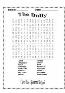 Free Printable Anti Bullying Word Search | Stuff to Buy | Pinterest ...